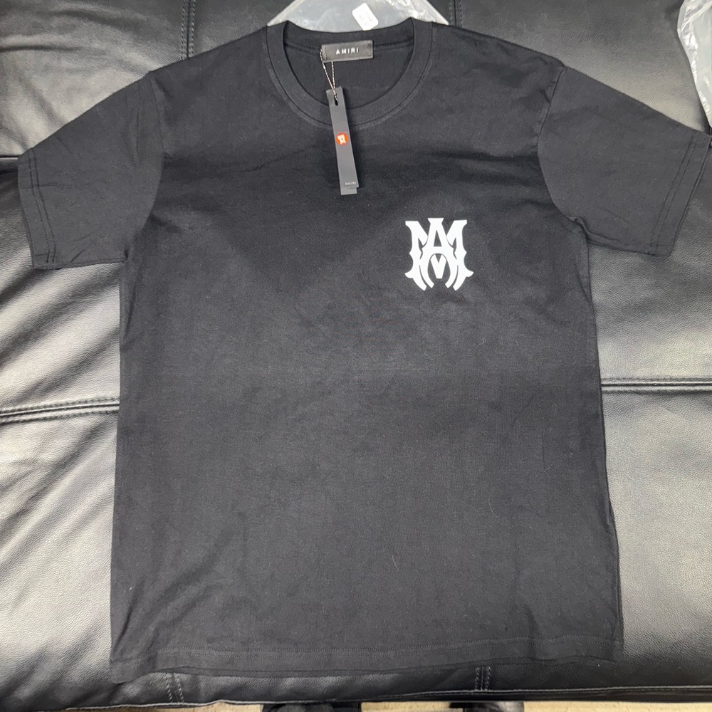 AMIRI Black Short Sleeve Tee with Logo